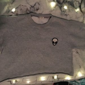 John Galt Cropped Alien Sweatshirt